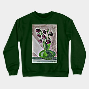 Watercolor of Flowers in Vase Crewneck Sweatshirt